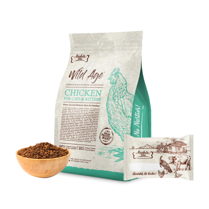 Absolute Bites Wild Age Dry Cat Food - Chicken (Sample)