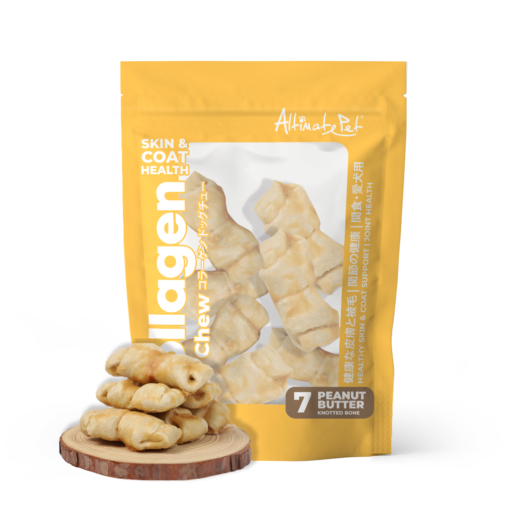 Altimate Pet Collagen Dog Chews - Peanut Butter Knotted Bone 7pcs (90g)