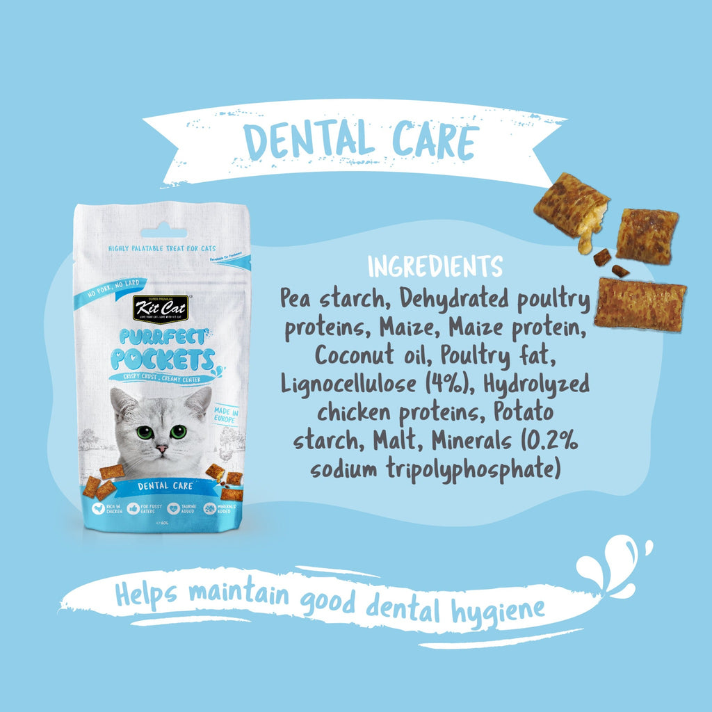 Kit Cat Purrfect Pocket Treats - Dental Care (60g)