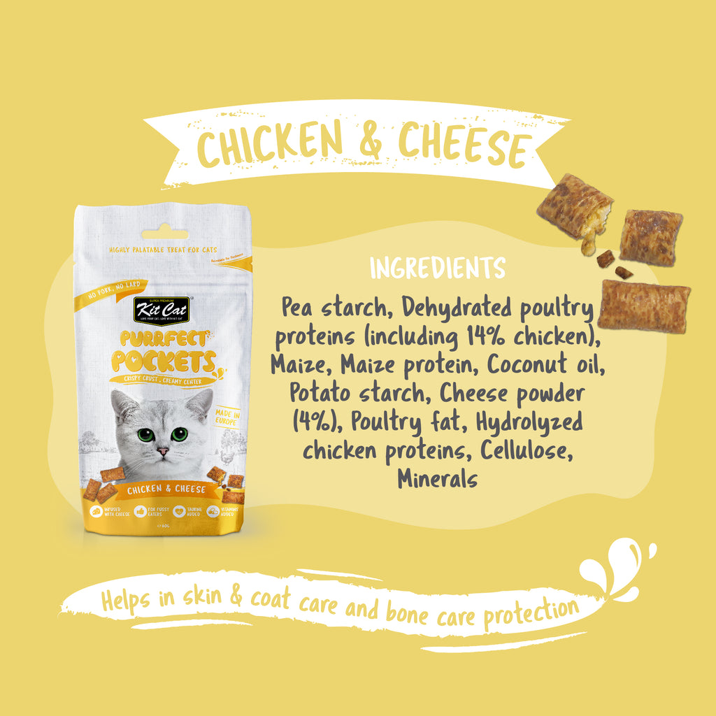 Kit Cat Purrfect Pocket Treats - Chicken & Cheese (60g)