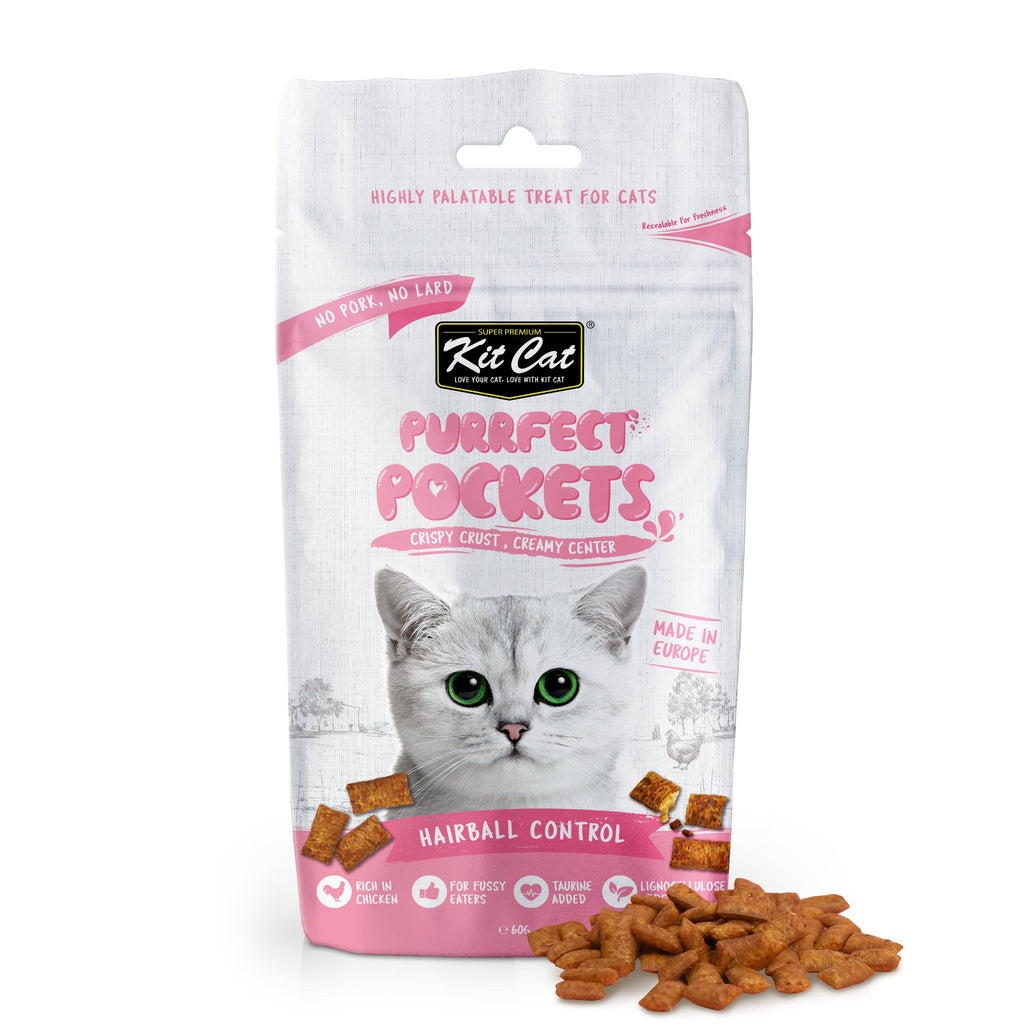 Kit Cat Purrfect Pocket Treats - Hairball Control (60g)