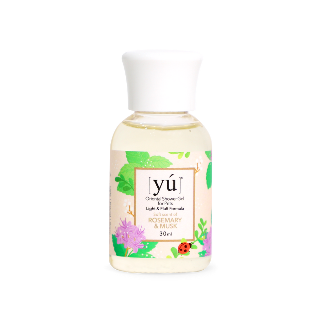 YU Light & Fluff Formula Oriental Natural Herbs Shower Gel for Cats & Dogs - Rosemary & White Musk (30ml)