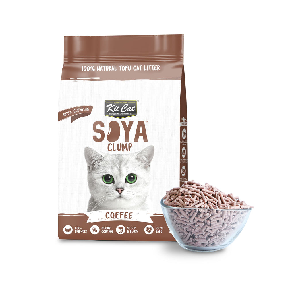 Kit Cat Soya Clump Cat Litter - Coffee (7L)