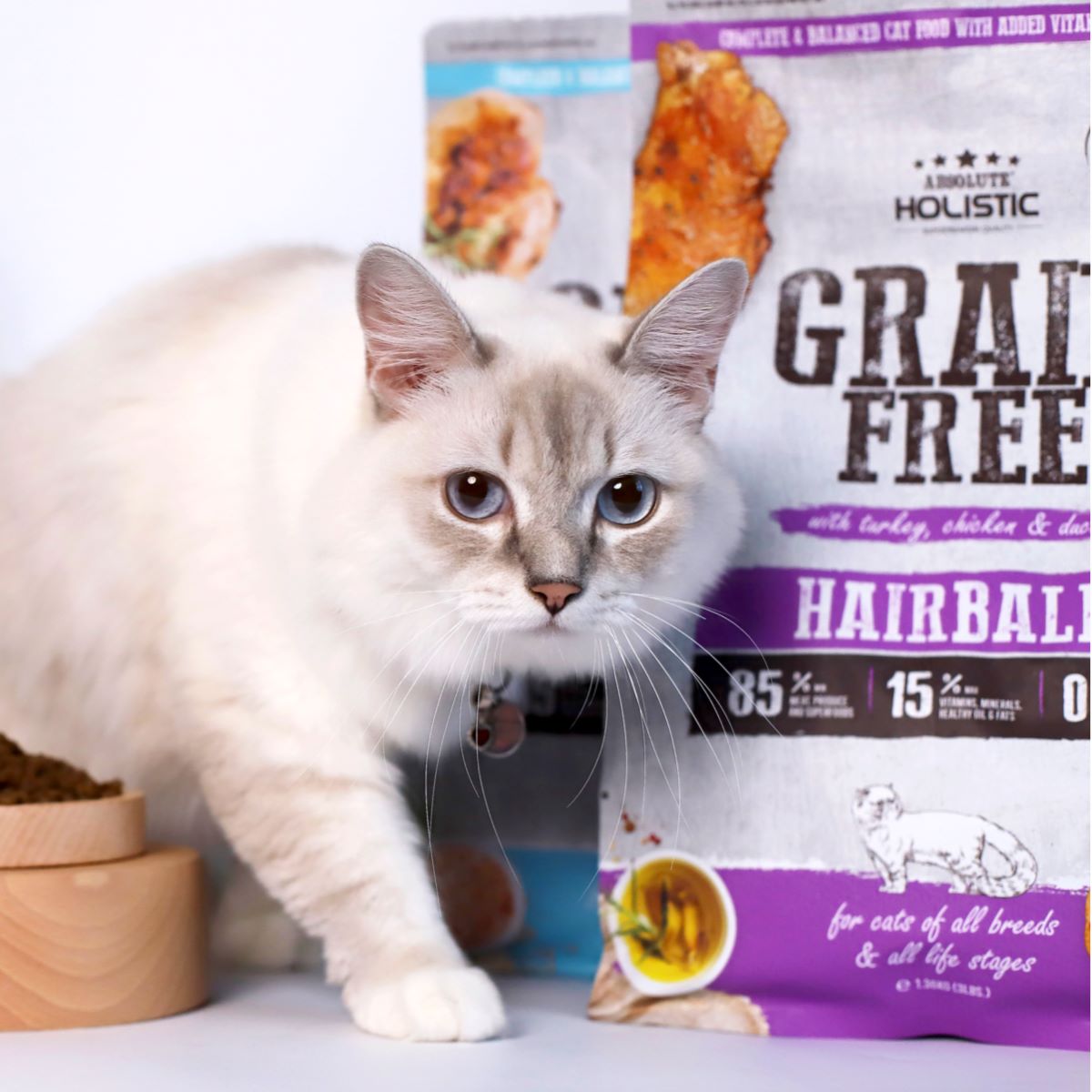 Absolute Holistic Grain Free Dry Cat Food Coat Care 10lbs