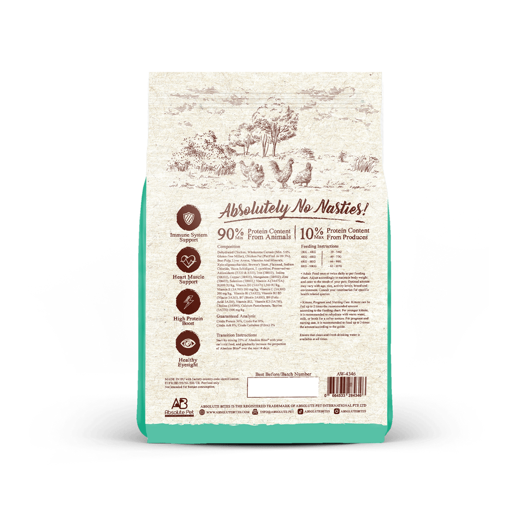 Absolute Bites Wild Age Dry Cat Food - Chicken (3.3lbs)