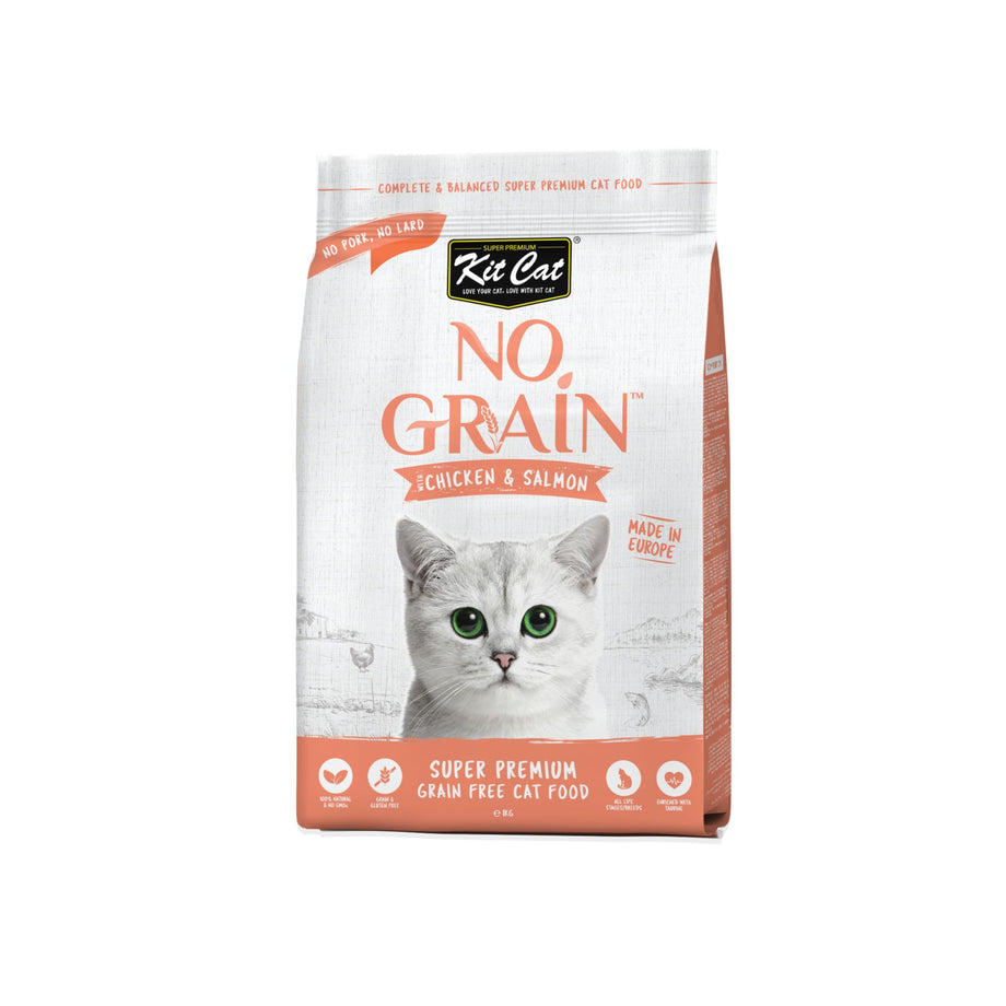 Kit Cat No Grain Dry Cat Food 4 flavours 1kg B2K Pet