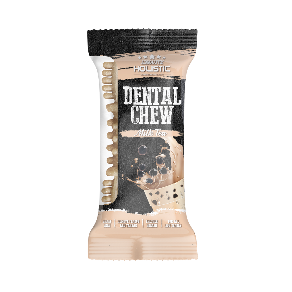 Absolute Holistic Dental Chew for Dogs - Milk Tea (4")