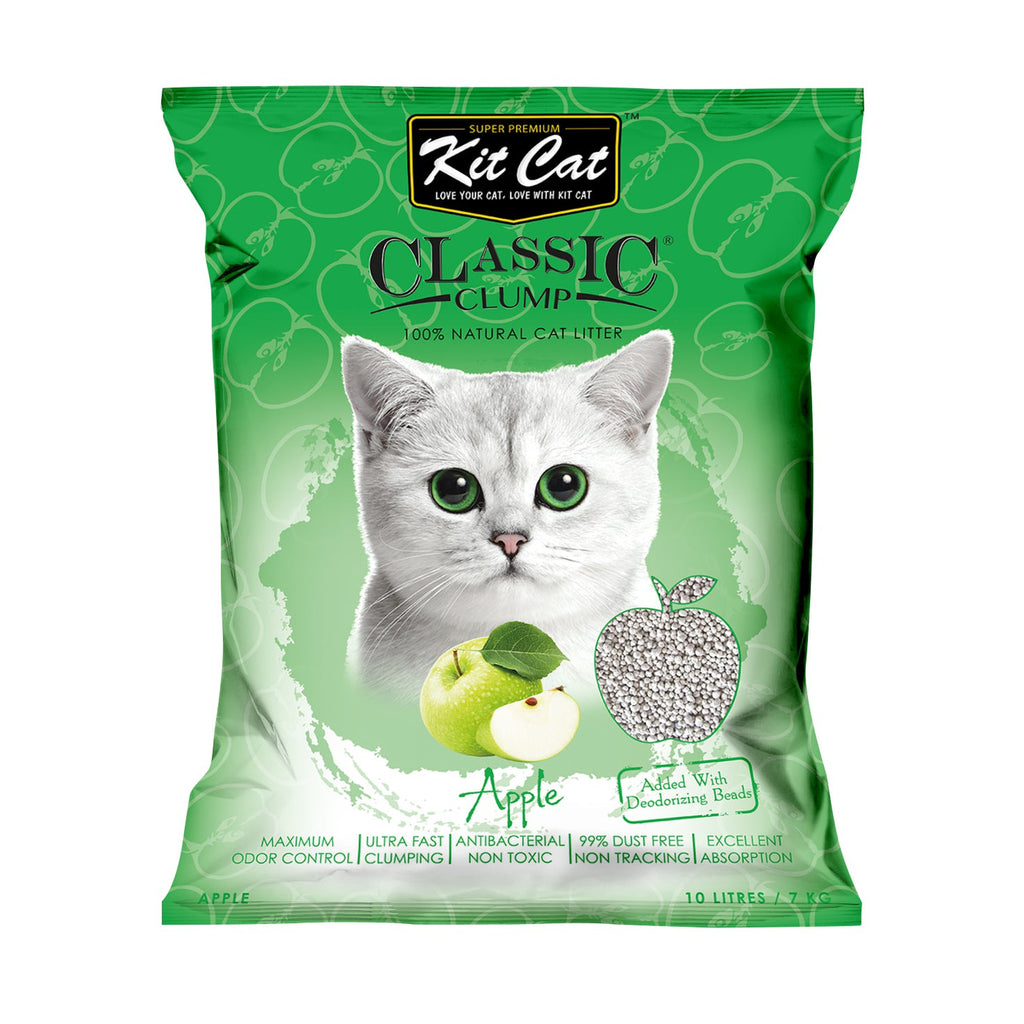 Kit Cat Classic Clump Cat Litter - Apple (10L/7kg)