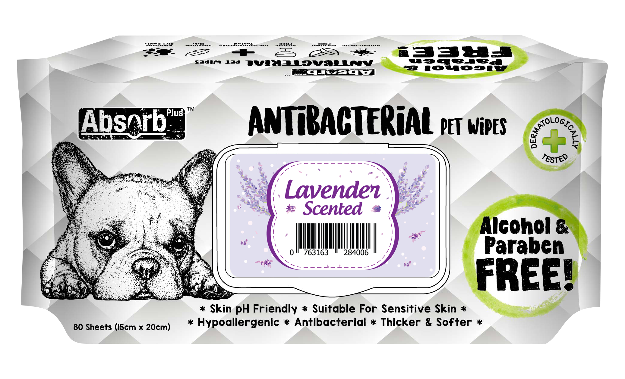 Antibacterial paw outlet wipes