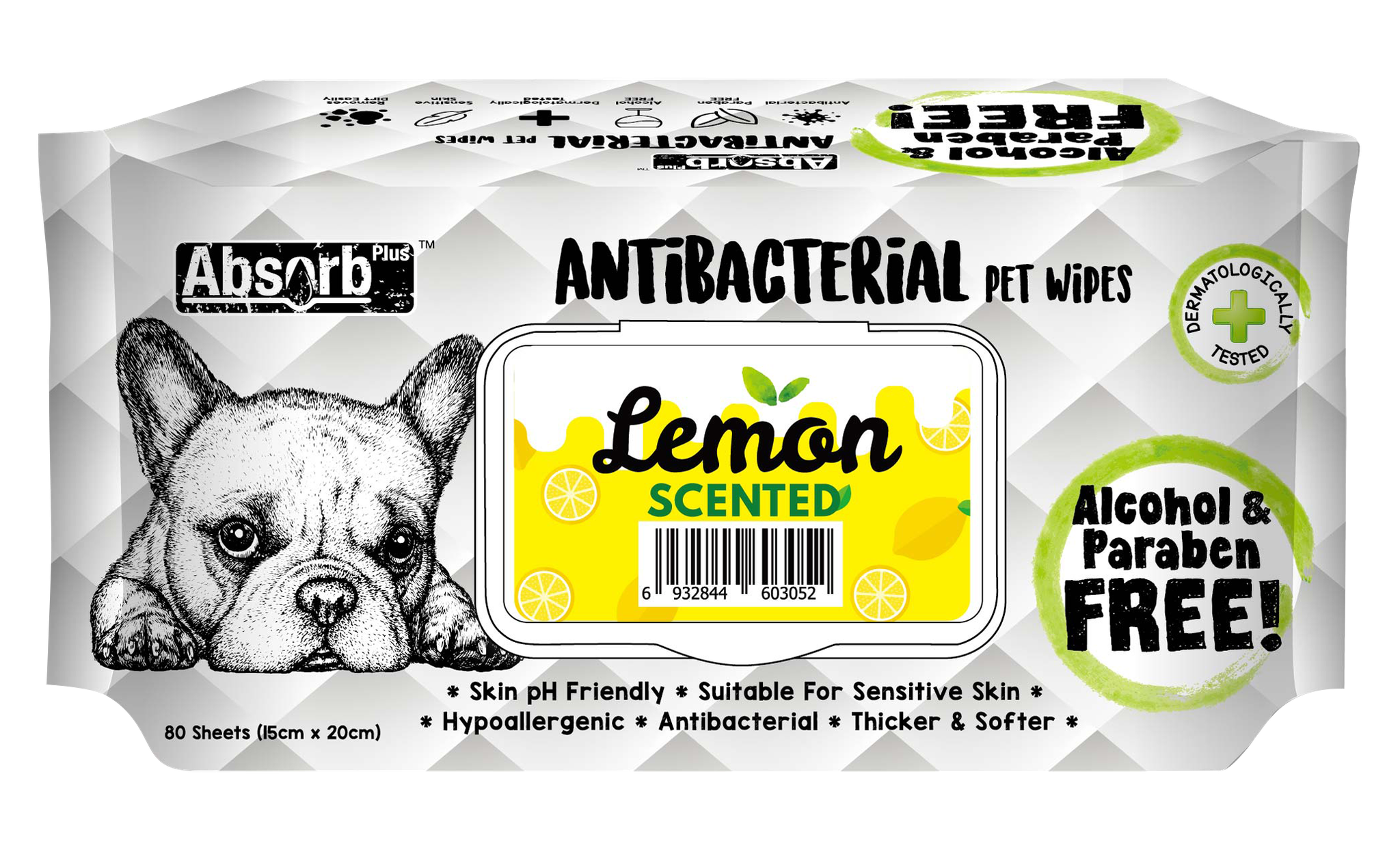 Antibacterial store paw wipes