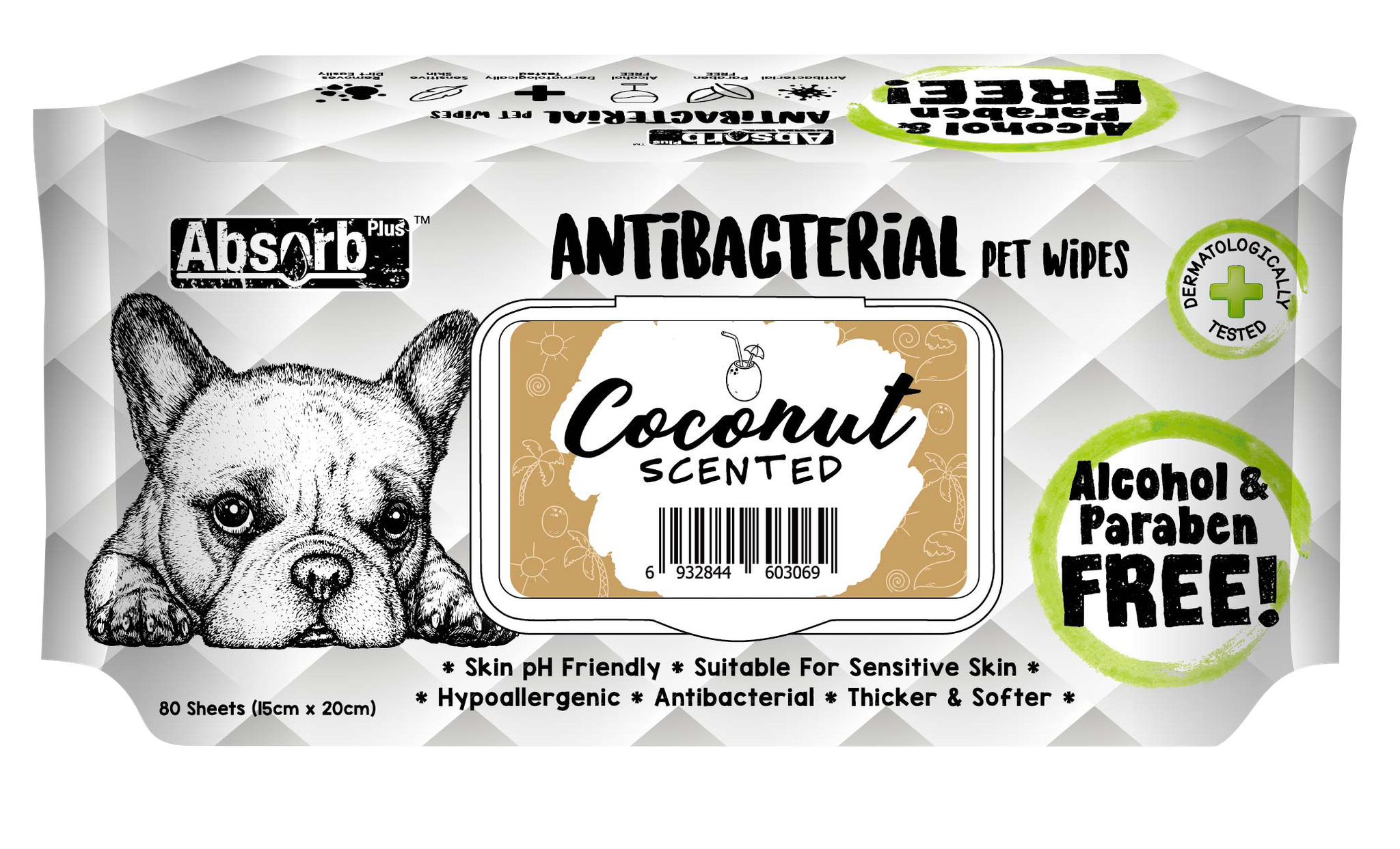 Coconut dog outlet wipes