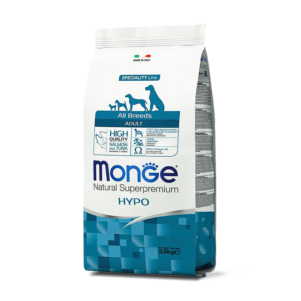 Monge Superpremium Hypoallergenic Dry Dog Food - Salmon & Tuna (2.5kg)