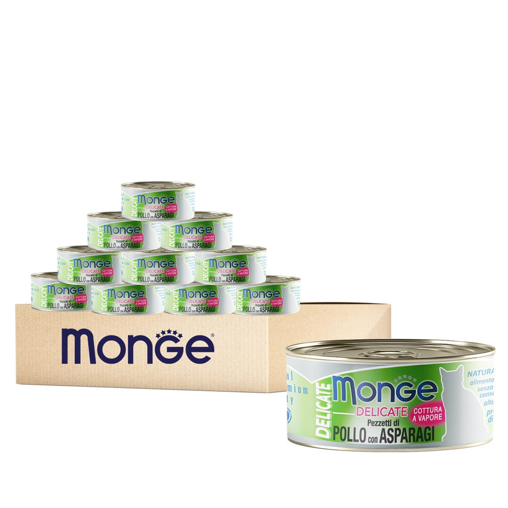[CTN OF 24] Monge Cat Canned Food - Delicate Chicken With Asparagus (80g)