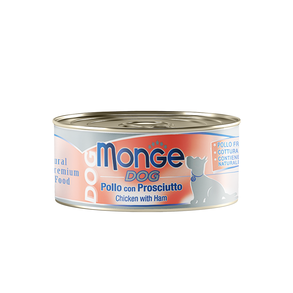 [CTN OF 24] Monge Canned Dog Food - Chicken with Ham (95g)