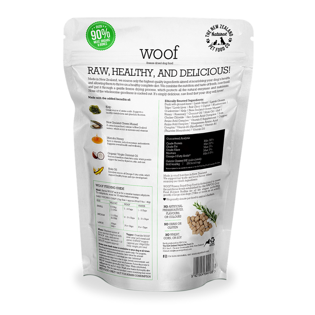 WOOF Freeze Dried Raw Food For Dog - Duck (280g)