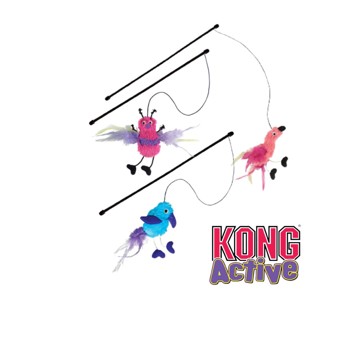 Kong feather outlet teaser cat toy