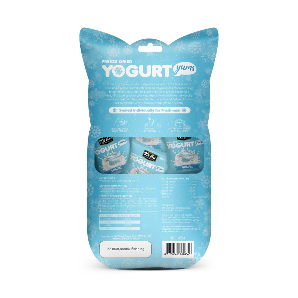 [CTN OF 48] Kit Cat Freeze Dried  Yogurt Yums Cat Treat - Original (10pcs/pkt)