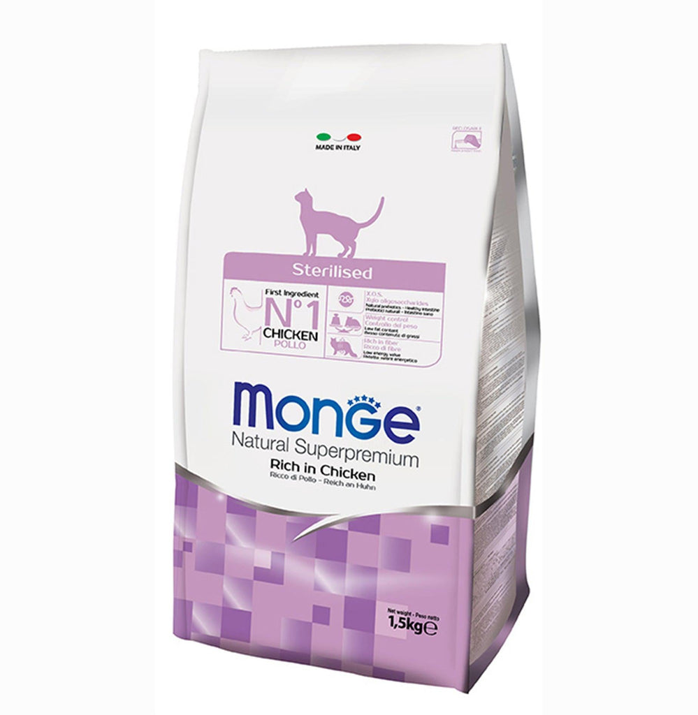 Monge Superpremium Natural Dry Cat Food - Sterilised (1.5kg)